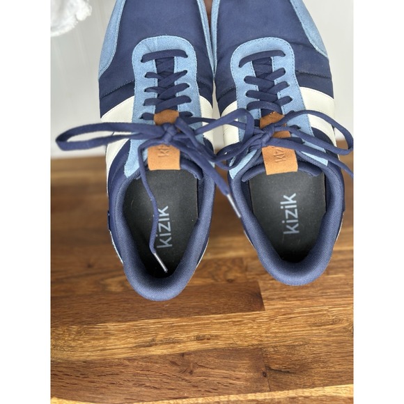 Kizik Milan Naval Academy Blue Sneakers Men's Size 12 Suede Lace-Up Tennis Shoes - Picture 10 of 11